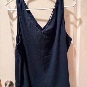 CJLA ribbed tank in navy